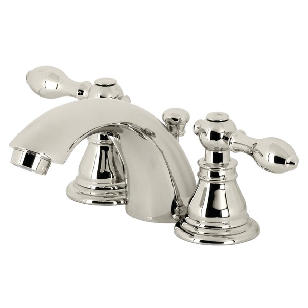 American Classic Mini-Widespread Bathroom Faucet W/Plastic Pop-Up, Nkl